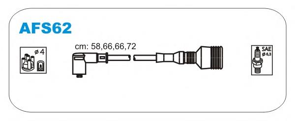 AFS62 Janmor fios de alta voltagem, kit