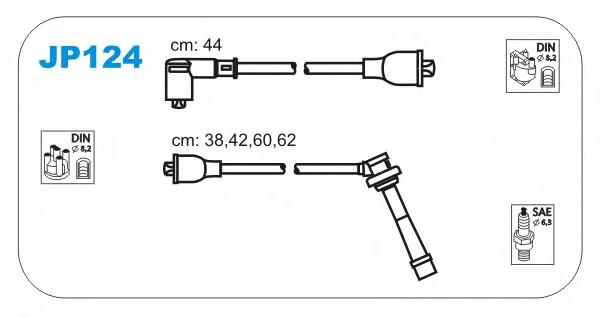 JP124 Janmor fios de alta voltagem, kit