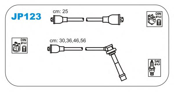 JP123 Janmor fios de alta voltagem, kit