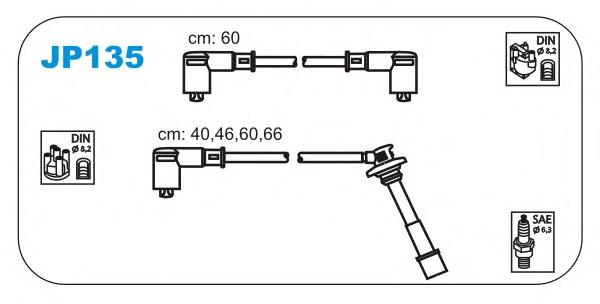 JP135 Janmor fios de alta voltagem, kit