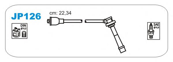 JP126 Janmor fios de alta voltagem, kit