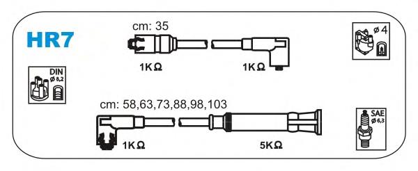 HR7 Janmor fios de alta voltagem, kit