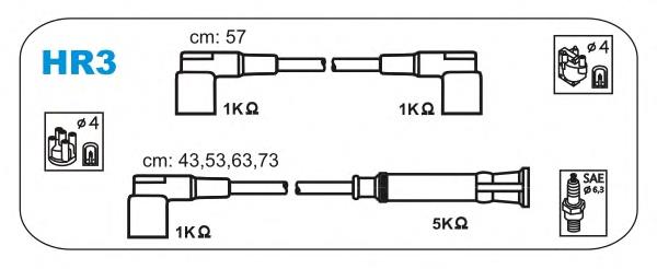 HR3 Janmor fios de alta voltagem, kit