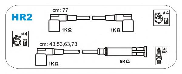 HR2 Janmor fios de alta voltagem, kit