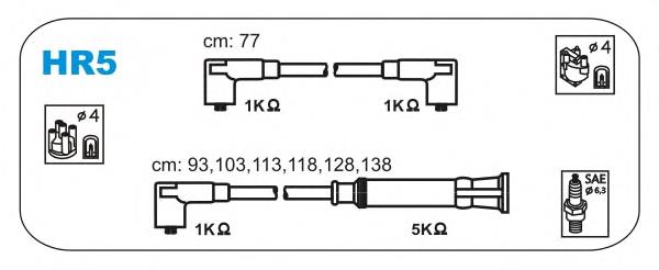 HR5 Janmor fios de alta voltagem, kit