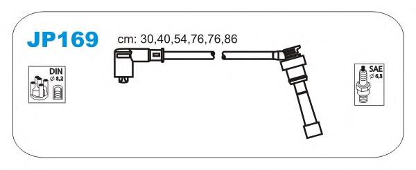 JP169 Janmor fios de alta voltagem, kit