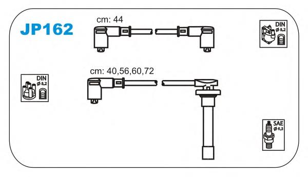 JP162 Janmor fios de alta voltagem, kit