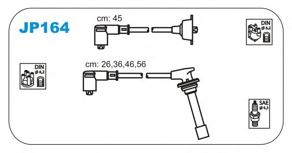 JP164 Janmor fios de alta voltagem, kit