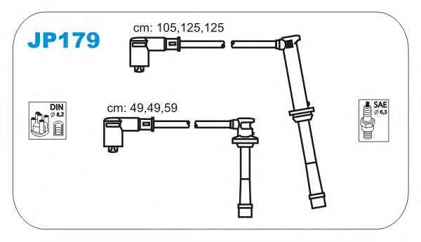 JP179 Janmor fios de alta voltagem, kit