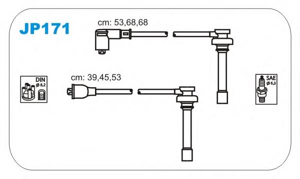 JP171 Janmor fios de alta voltagem, kit