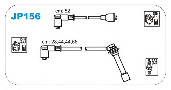 JP156 Janmor fios de alta voltagem, kit