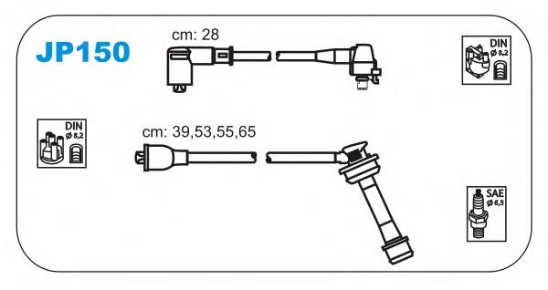 JP150 Janmor fios de alta voltagem, kit