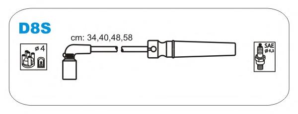 D8S Janmor fios de alta voltagem, kit