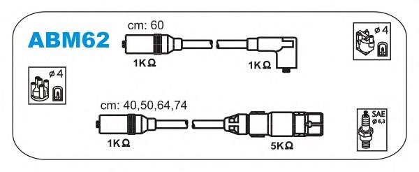 ABM62 Janmor fios de alta voltagem, kit