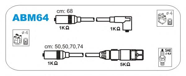 ABM64 Janmor fios de alta voltagem, kit