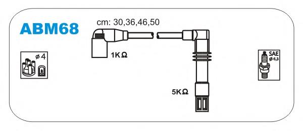 ABM68 Janmor fios de alta voltagem, kit