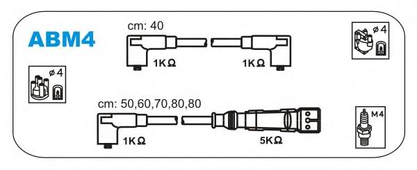 Fios de alta voltagem, kit Volkswagen Transporter 70E, 70L, 70M, 7DE, 7DL, 7DM