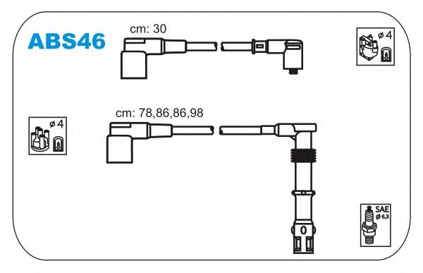 ABS46 Janmor fios de alta voltagem, kit