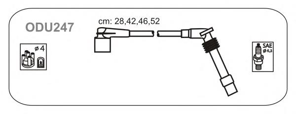 Fios de alta voltagem, kit ODU247 Janmor