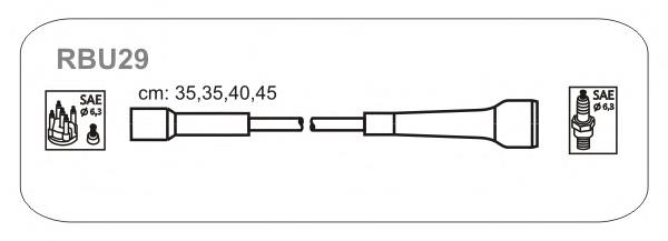 RBU29 Janmor fios de alta voltagem, kit