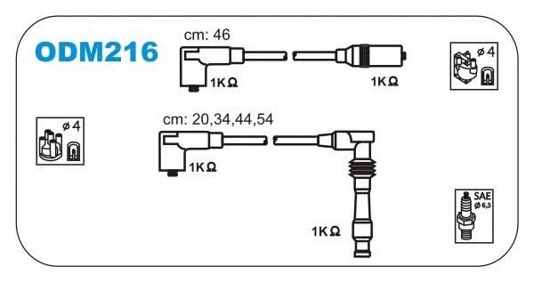 ODM216 Janmor fios de alta voltagem, kit