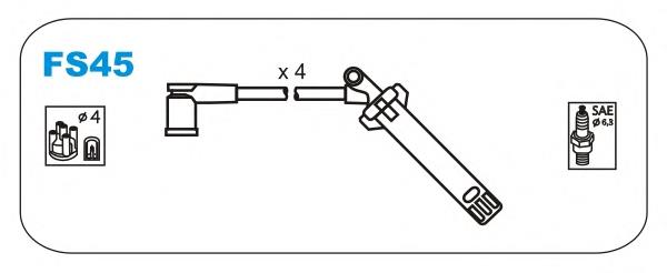 FS45 Janmor fios de alta voltagem, kit