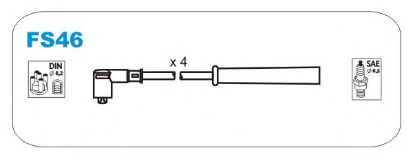 FS46 Janmor fios de alta voltagem, kit