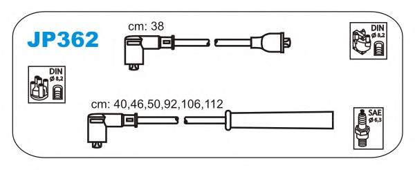 JP362 Janmor fios de alta voltagem, kit