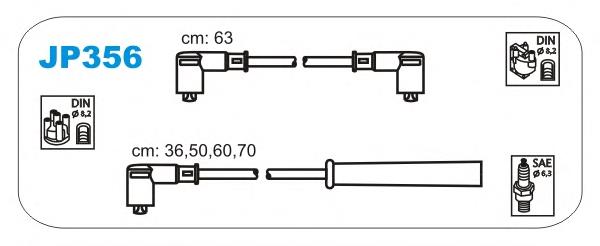 JP356 Janmor fios de alta voltagem, kit