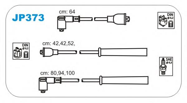 JP373 Janmor fios de alta voltagem, kit