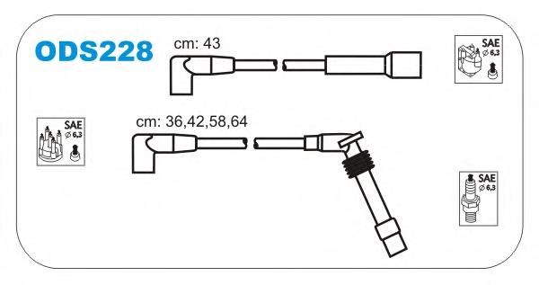ODS228 Janmor fios de alta voltagem, kit