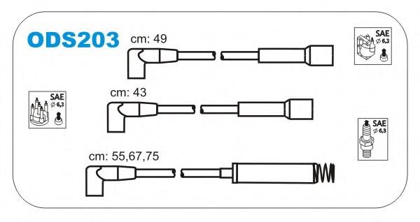 ODS203 Janmor fios de alta voltagem, kit