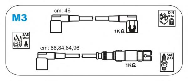 M3 Janmor fios de alta voltagem, kit