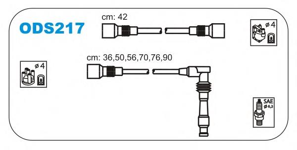 ODS217 Janmor fios de alta voltagem, kit