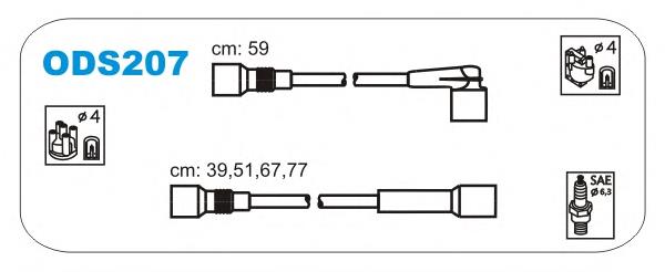 ODS207 Janmor fios de alta voltagem, kit