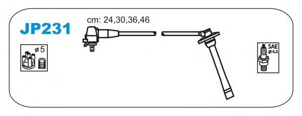 JP231 Janmor fios de alta voltagem, kit