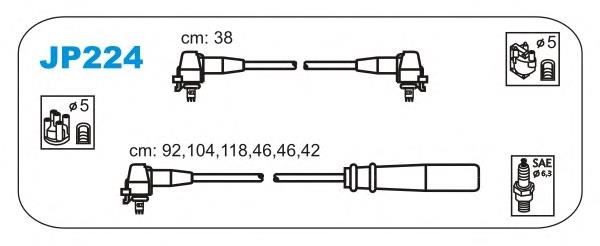 JP224 Janmor fios de alta voltagem, kit