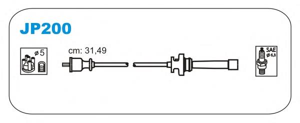 JP200 Janmor fios de alta voltagem, kit