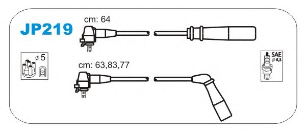 JP219 Janmor fios de alta voltagem, kit