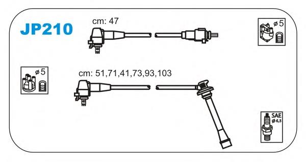 JP210 Janmor fios de alta voltagem, kit