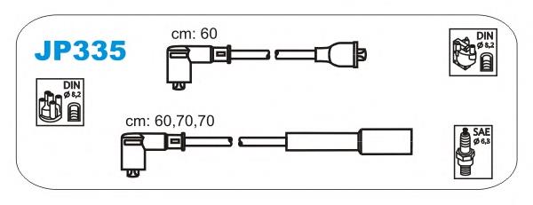 JP335 Janmor fios de alta voltagem, kit