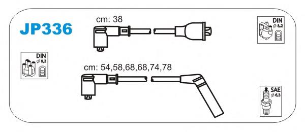 JP336 Janmor fios de alta voltagem, kit