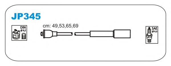 JP345 Janmor fios de alta voltagem, kit