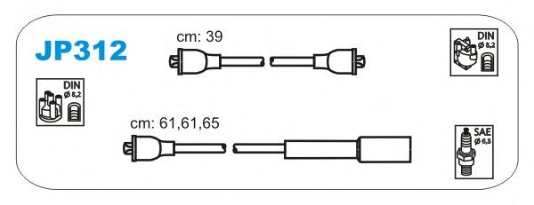 JP312 Janmor fios de alta voltagem, kit