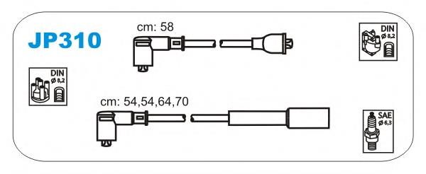 JP310 Janmor fios de alta voltagem, kit