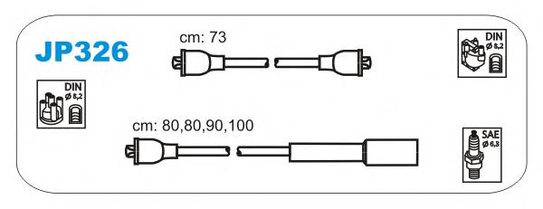 JP326 Janmor fios de alta voltagem, kit