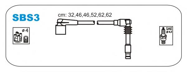 SBS3 Janmor fios de alta voltagem, kit