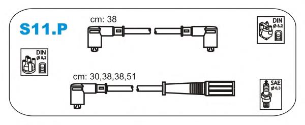 S11P Janmor fios de alta voltagem, kit