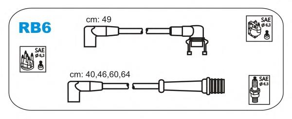 RB6 Janmor fios de alta voltagem, kit