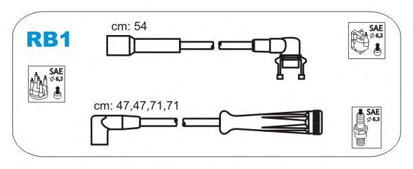 RB1 Janmor fios de alta voltagem, kit